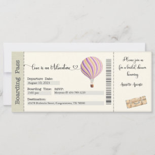 Bridal Shower Invitation, Air Balloon Invitation