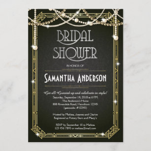 Bridal Shower invitation / Art Deco