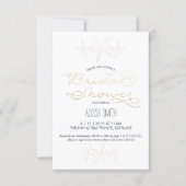 Bridal Shower Invitation - Beach, Starfish, Gold (Front)