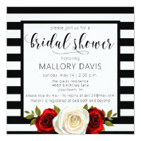 rose stripes invitations zazzle