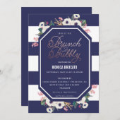 BRIDAL SHOWER INVITATION - brunch and bubbly champ (Front/Back)