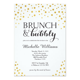 Bridal Shower Invitation / Brunch & Bubbly Invite