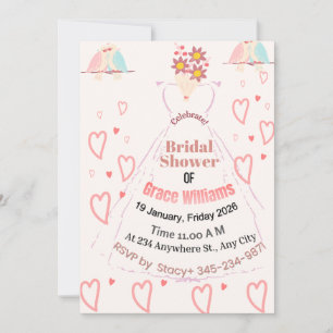Bridal Shower Invitation – Custom Modern Typograph
