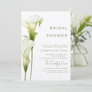 Bridal Shower Invitation "Delicate Calla Lilies"