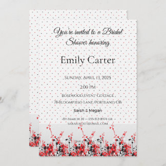 Bridal Shower Invitation Elegant Floral Template