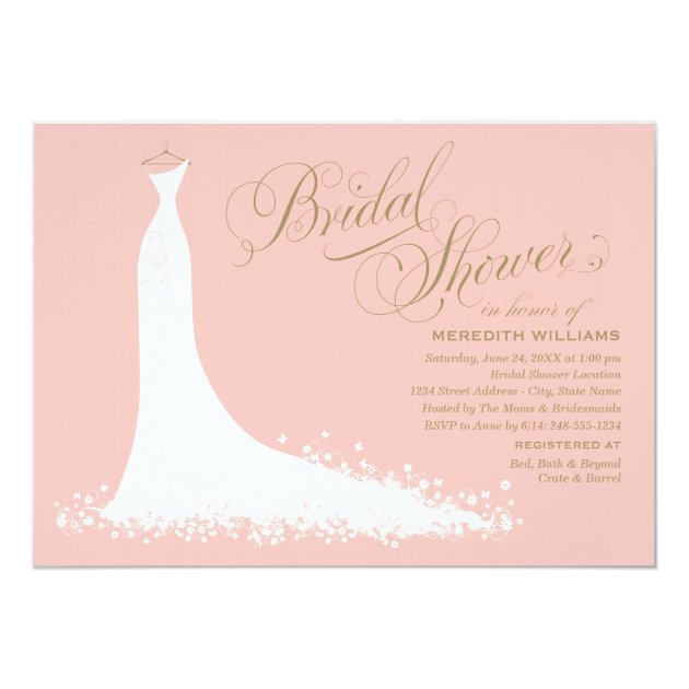 Bridal Shower Invitation | Elegant Wedding Gown