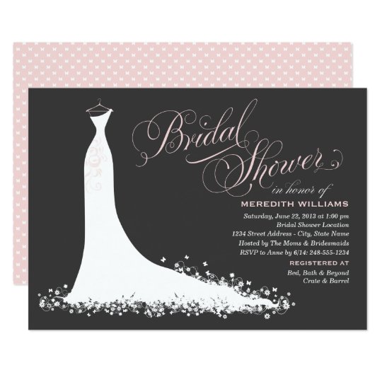 Bridal Shower Invitation | Elegant Wedding Gown | Zazzle.com