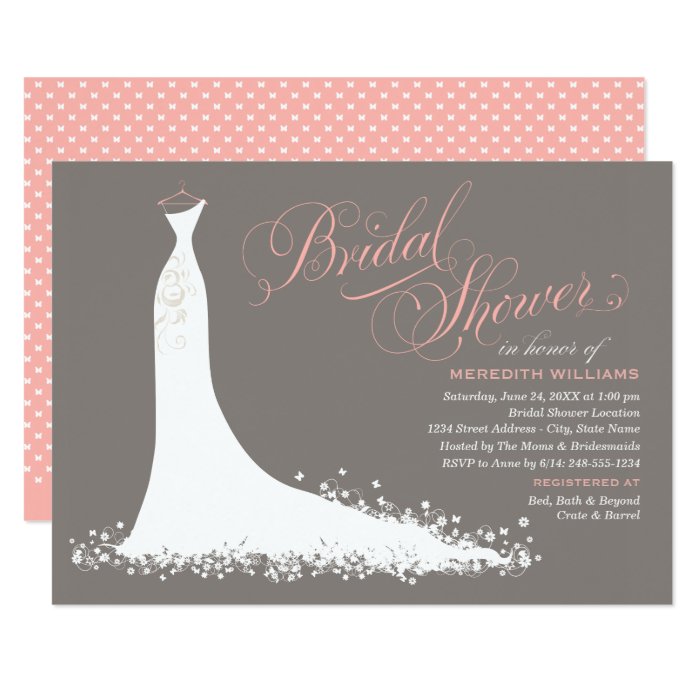 Bridal Shower Invitation Elegant Wedding Gown Zazzle   Bridal Shower Invitation Elegant Wedding Gown Rfe5e312a41c94ba79539149d99dcc5f9 6gduf 700 