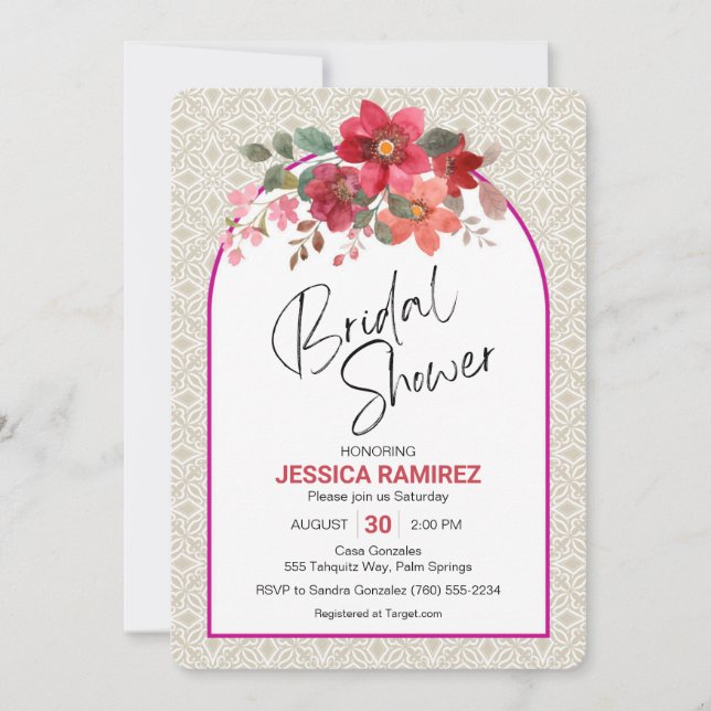Bridal Shower Invitation Fall Colors (Front)