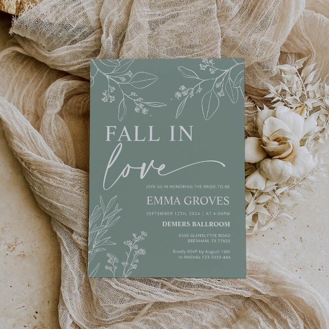 Bridal Shower Invitation Fall in Love  (Creator Uploaded)
