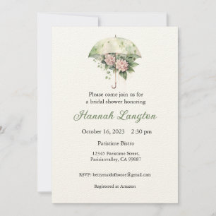 Bridal Shower Invitation, Floral Bridal Shower Invitation