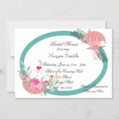 Bridal Shower Invitation,  Flowers Umbrellas Magnetic Invitation (Front)