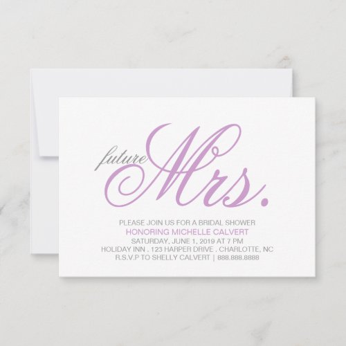Bridal Shower Invitation | future Mrs.