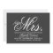 Bridal Shower Invitation | future Mrs. II Black