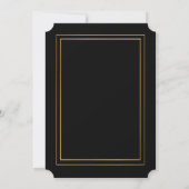 Bridal Shower invitation,great Gatsby gold black Invitation (Back)