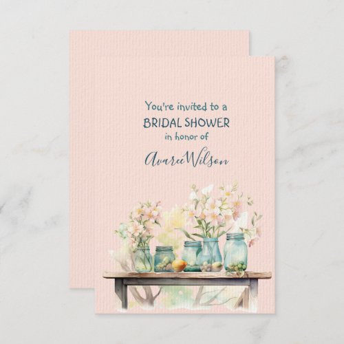 Bridal Shower Invitation In Pretty Spring Pastels
