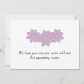 Bridal Shower Invitation lavender and grey floral (Back)