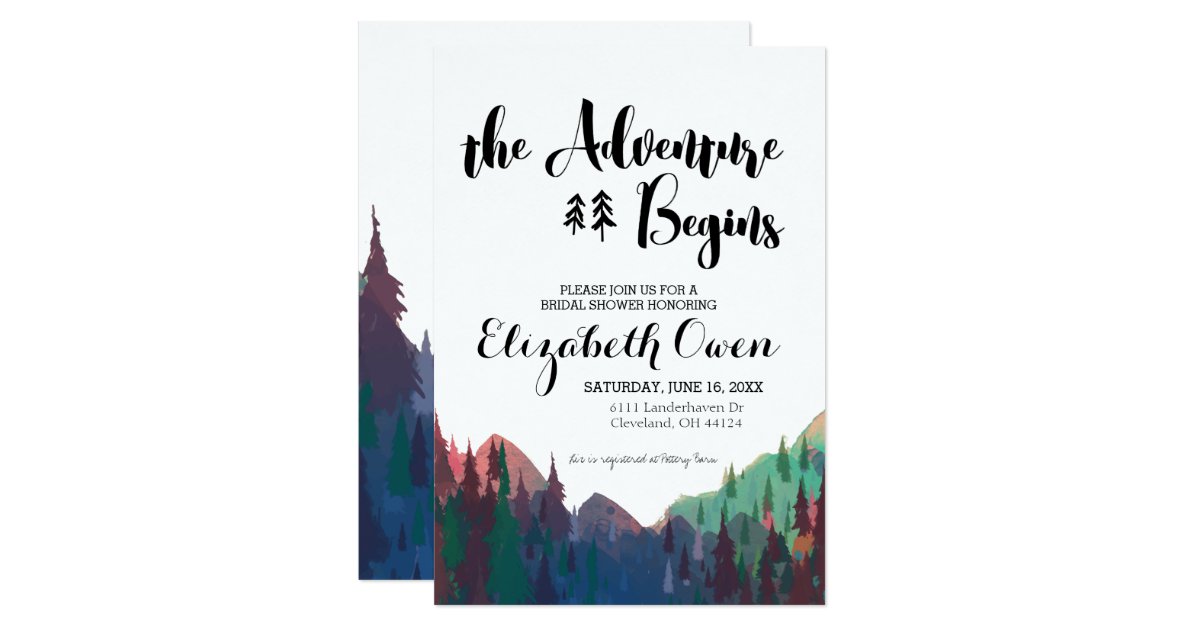 bridal shower invitation mountain theme zazzle com office party theme