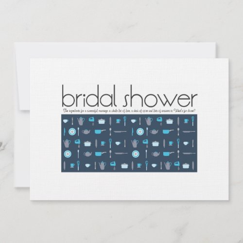 Bridal Shower Invitation  |  Peacock Blue