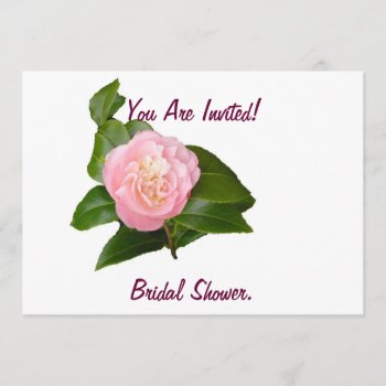 Bridal Shower Invitation  Pink Flower. Invitation by artistjandavies at Zazzle