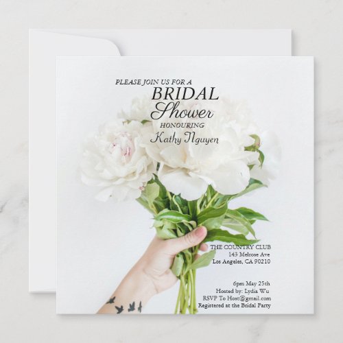 Bridal Shower Invitation  Postcard