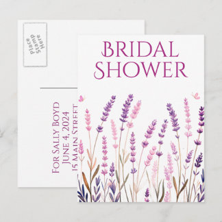 Bridal shower invitation postcards