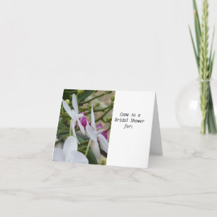 Bridal Shower Invitation Purple and White Orchids