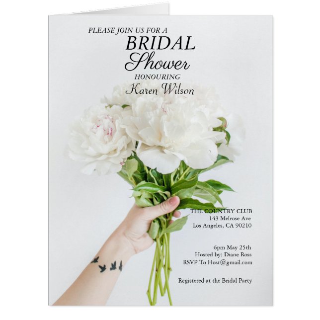 Bridal Shower Invitation RSVP Card (Front)