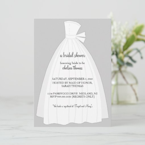 Bridal Shower Invitation {Silver} | Zazzle