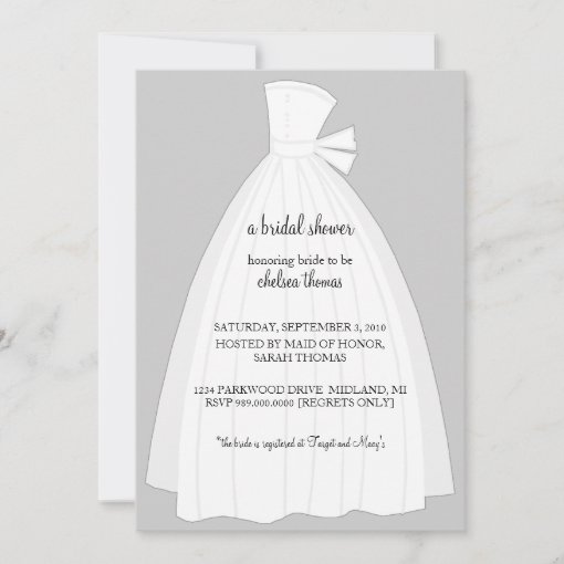 Bridal Shower Invitation {silver} 