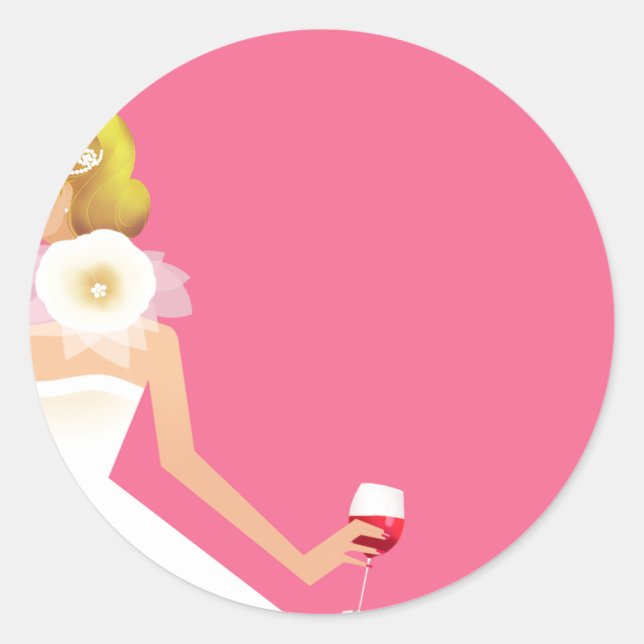 Bridal shower invitation sticker (Front)