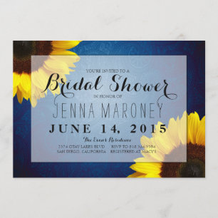 Bridal Shower Invitation - Sunflowers & Blue Jeans