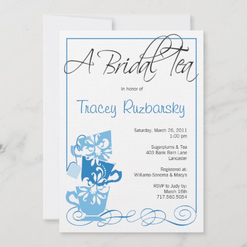 Bridal Shower Invitation - Tea