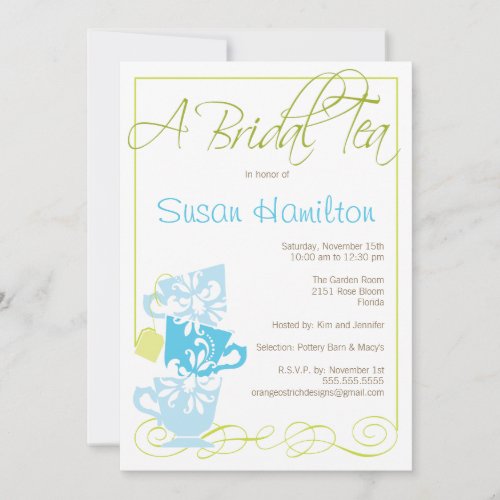 Bridal Shower Invitation - Tea
