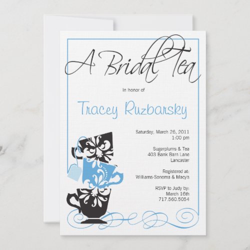 Bridal Shower Invitation - Tea