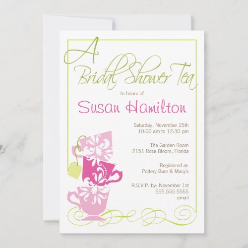 Bridal Shower Invitation - Tea