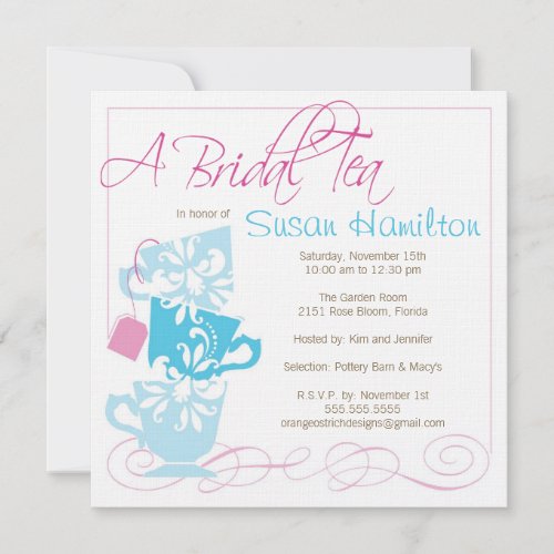 Bridal Shower Invitation - Tea