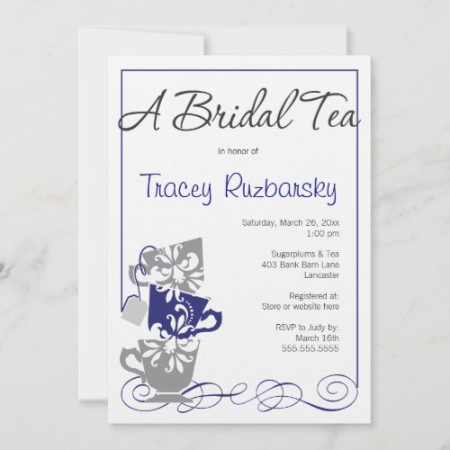 Bridal Shower Invitation - Tea