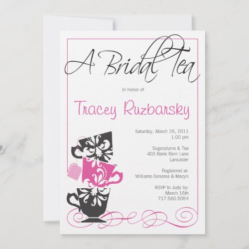 Bridal Shower Invitation - Tea