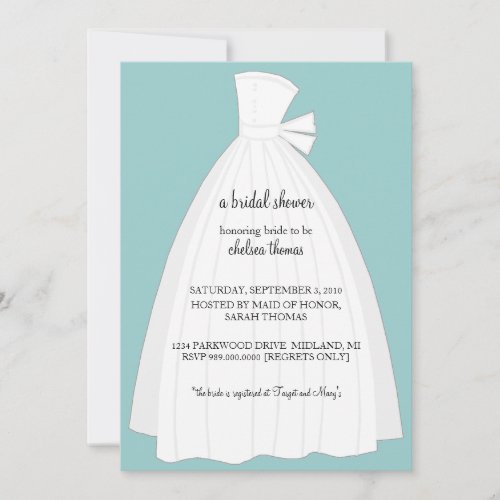 Bridal Shower Invitation {Teal Blue}