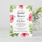 Bridal Shower Invitation Tropical Summer Watercolo (Standing Front)
