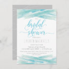Bridal Shower Invitation - Watercolor, Blue Silver