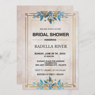 Bridal Shower Invitation with flowers