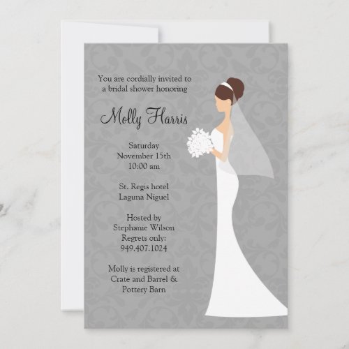 Bridal Shower Invitation with Matching Envelopes