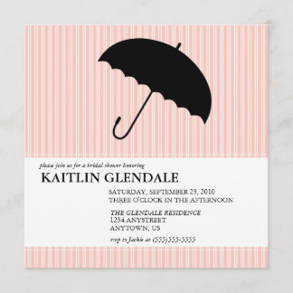 Bridal Shower Invitation with Umbrella