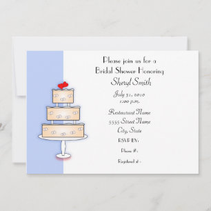 Bridal Shower Invitation with Wedding Cake