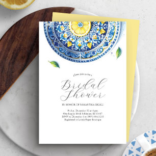 Bridal Shower Invitations Amalfi Coast Theme