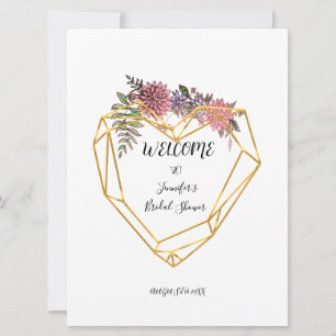 Bridal shower invitations botanical watercolor