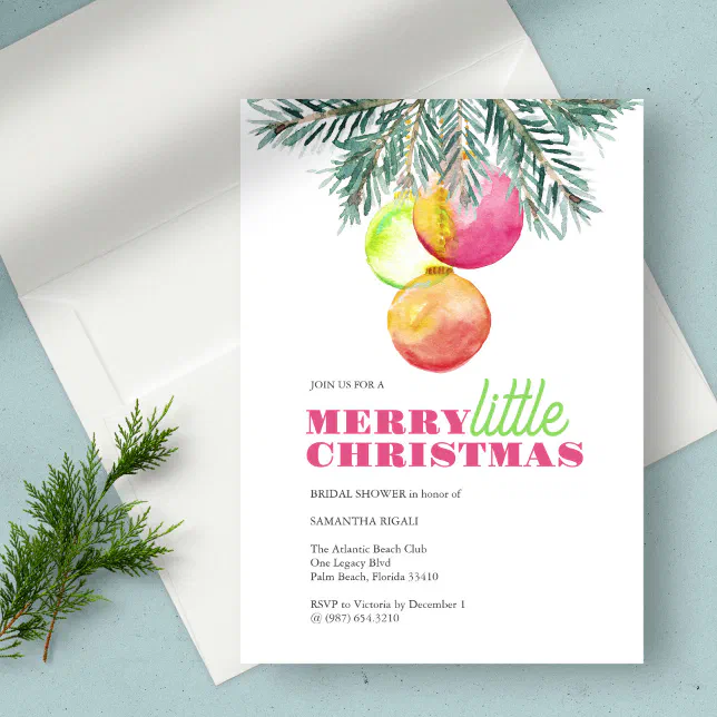 Bridal Shower Invitations Christmas Zazzle