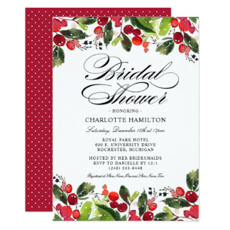 Christmas Themed Bridal Shower Invitations 8